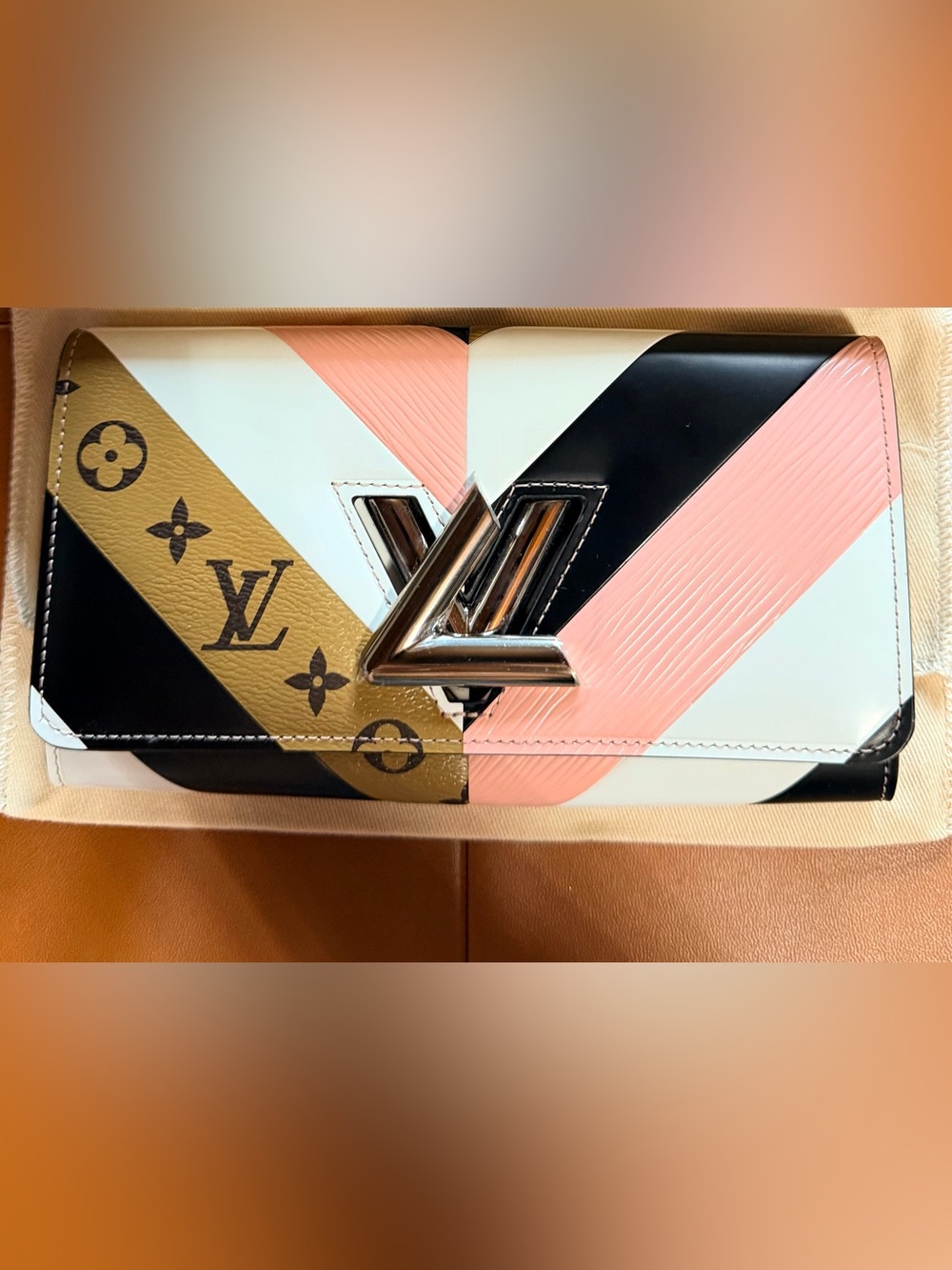 Louis Vuitton Rose Ballerine Epi Monogram Reverse Twist Wallet
